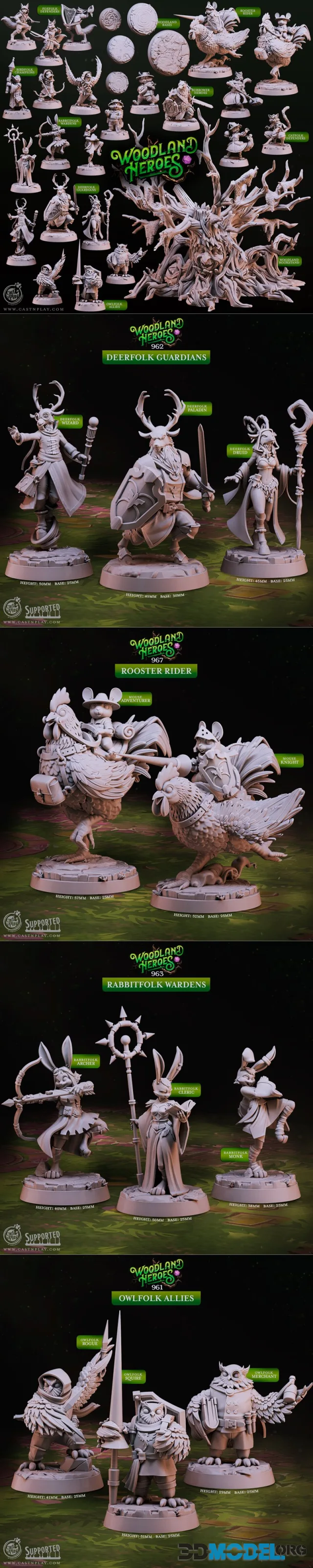Cast n Play - Woodland Heroes – Printable