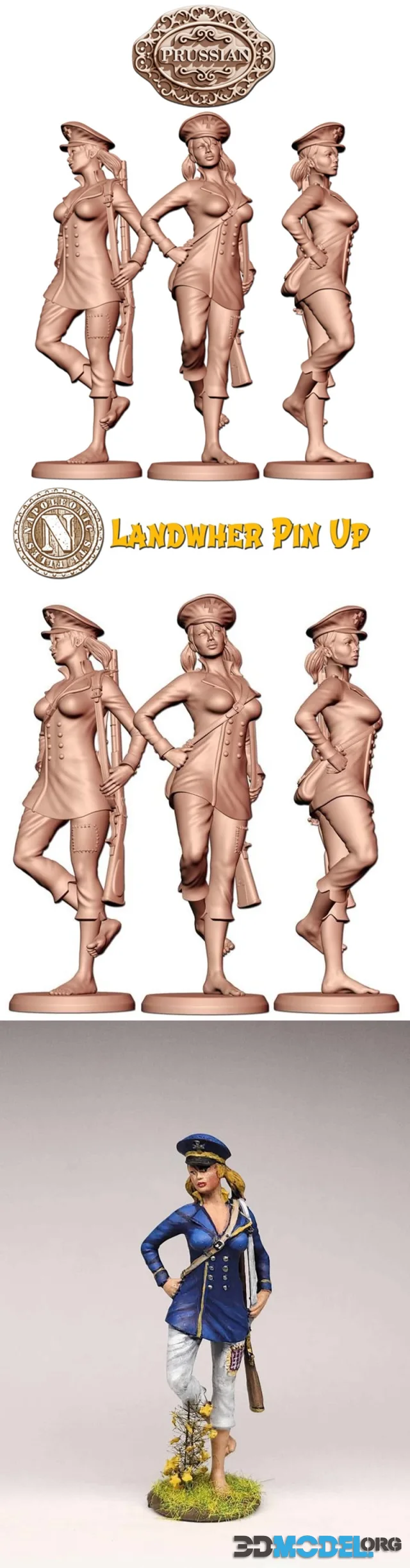 Napoleonic Landwher Pin Up – Printable