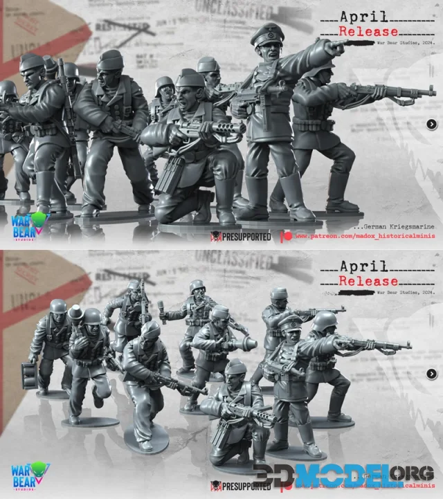 BattleCat Miniatures - WW2 German Kriegsmarines – Printable