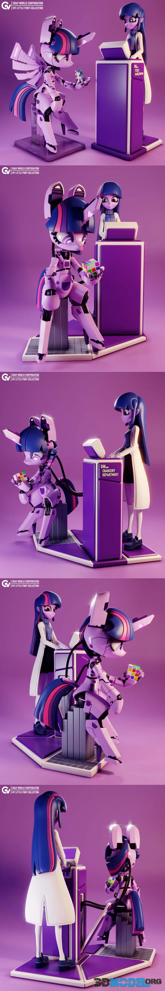 Gray World Corporation - Twilight Sparkle EG andBot My Little Pony – Printable