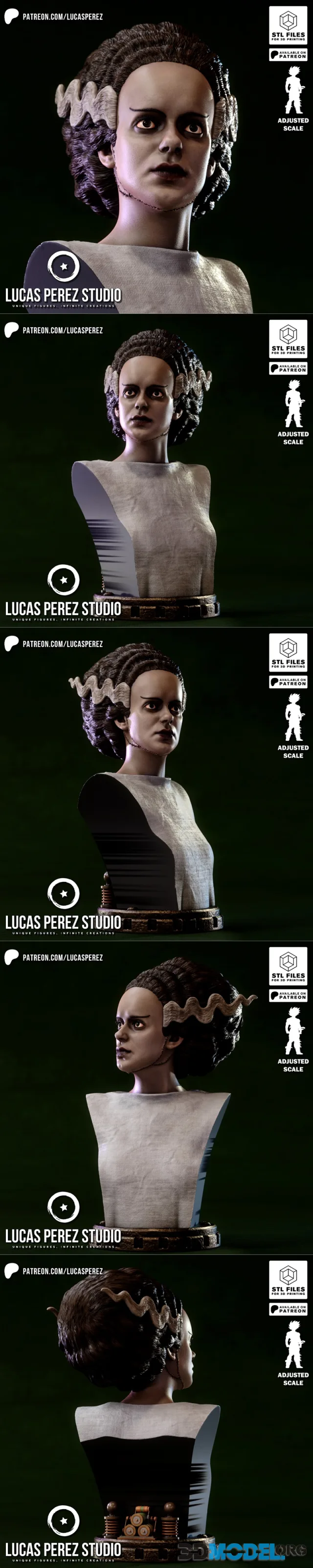 Lucas Perez - The Bride of Frankenstein Bust – Printable