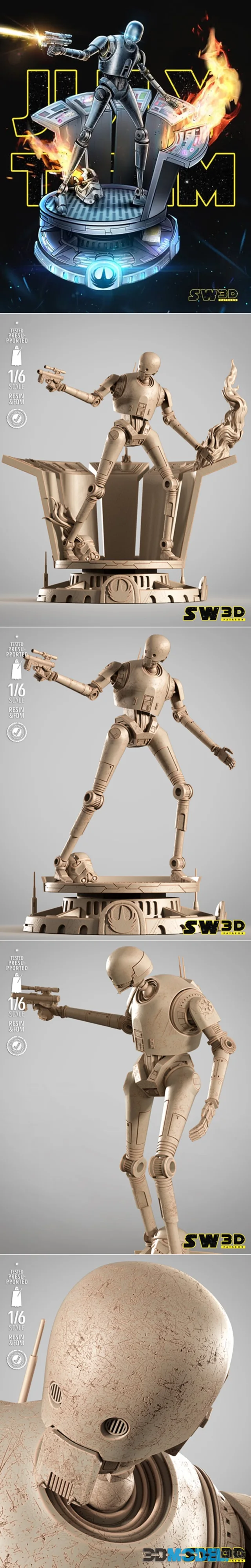 SW3D - K-2SO Sculpture – Printable