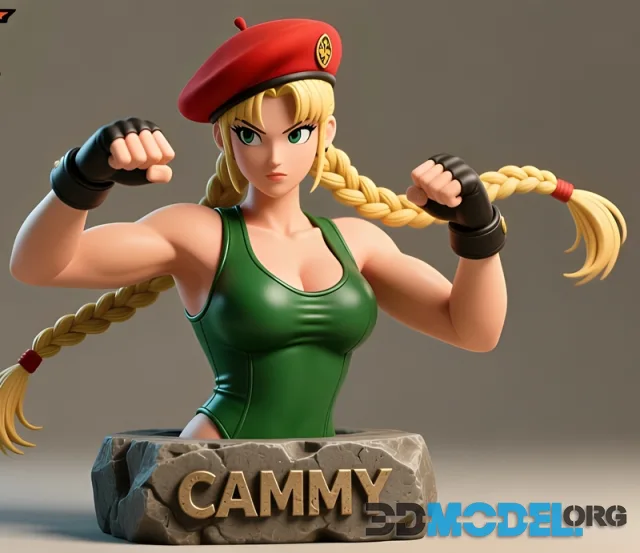 Cammy Bust - Dynamic Fighter Statue – Printable
