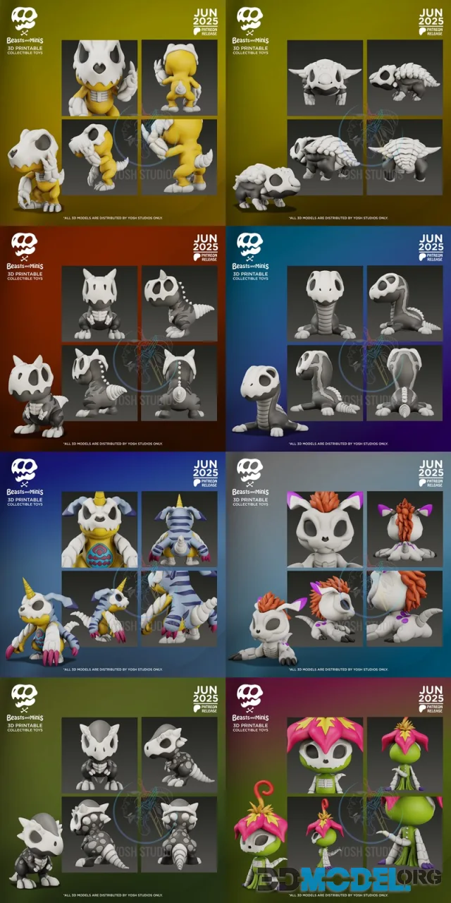 Yosh Studios - Beasts and Minis June 2025 – Printable