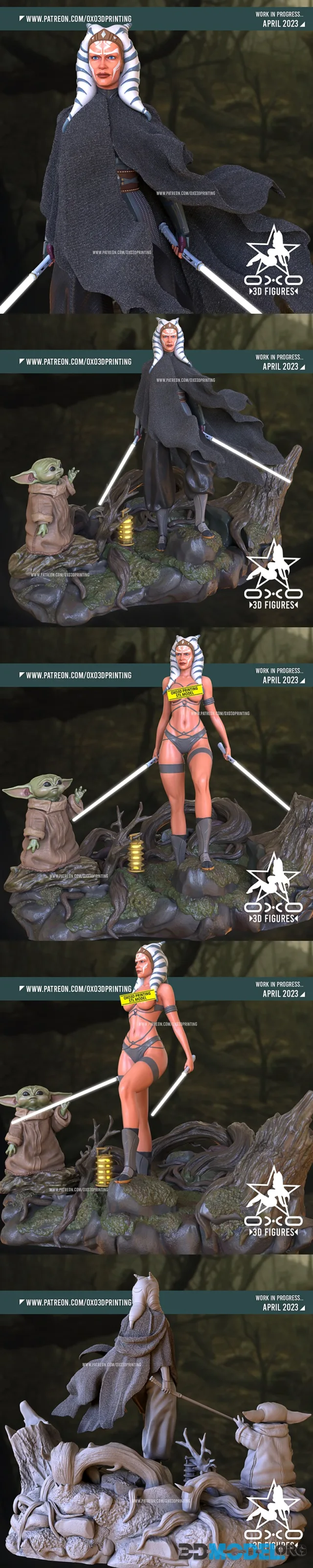 OXO3D - Ahsoka and Grogu from Starwars – Printable