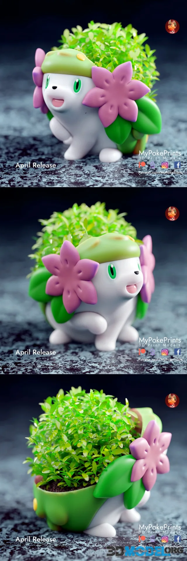 Shaymin Planter – Printable