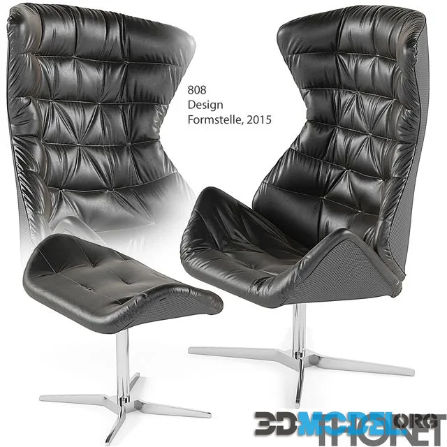 808 Thonet armchair & footstool