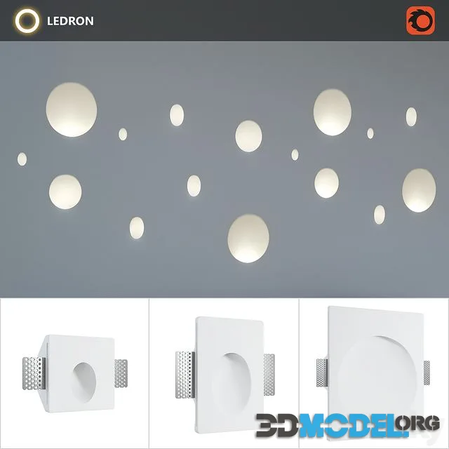 A series of plaster lamps Ledron