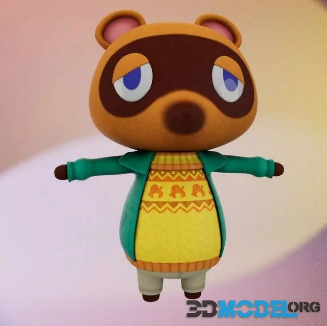 Animal Crossing – Tom Nook Low-poly (PBR)
