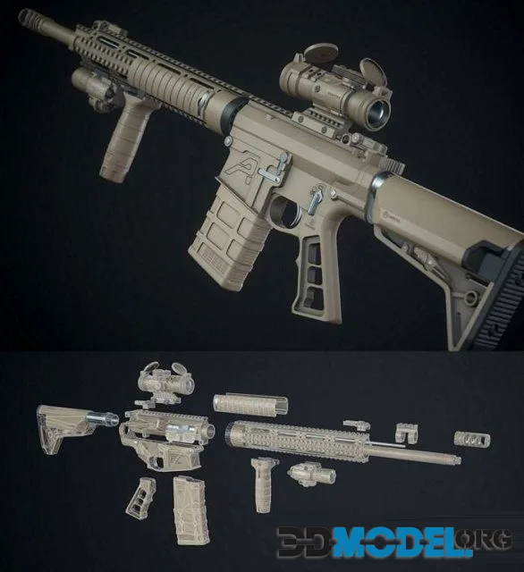AR-10 Custom-04 (PBR)