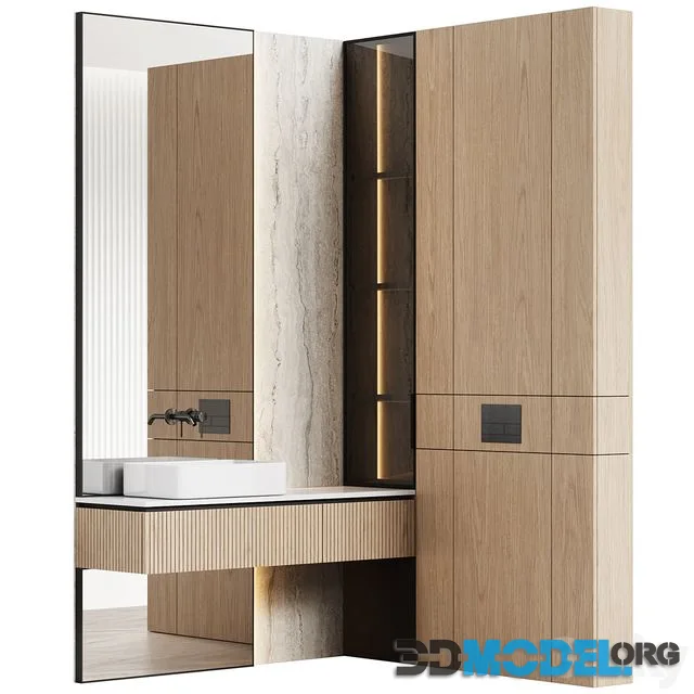 Bathroom furniture 02 modular in a modern minimalist style