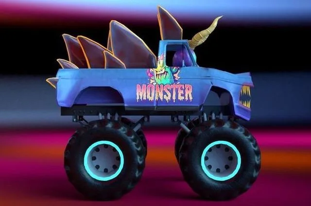 Beast Monster Truck – Game ready Low-poly (PBR)