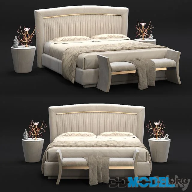 Bed Portofino Plisse and couch RICHARD