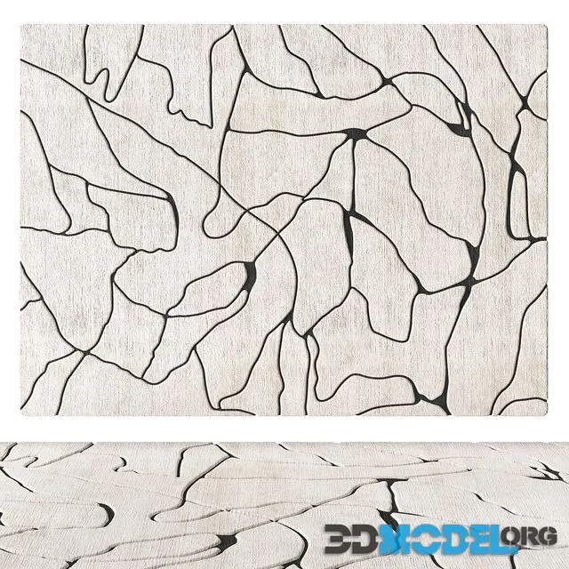 Beige base carpet with black lines