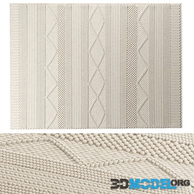3D Model – BENUTA WOOL RUG ALVA