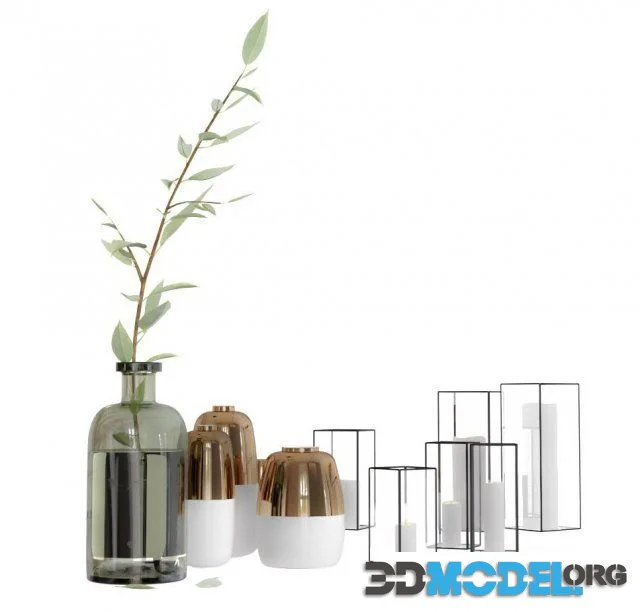 Candles decor set