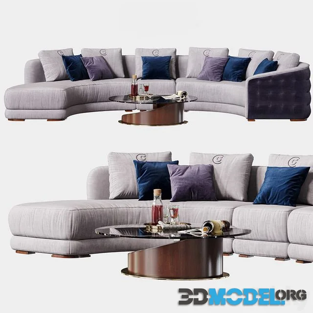 Carpanelli Contemporary Desyo Sofa Curvy Table Minerva