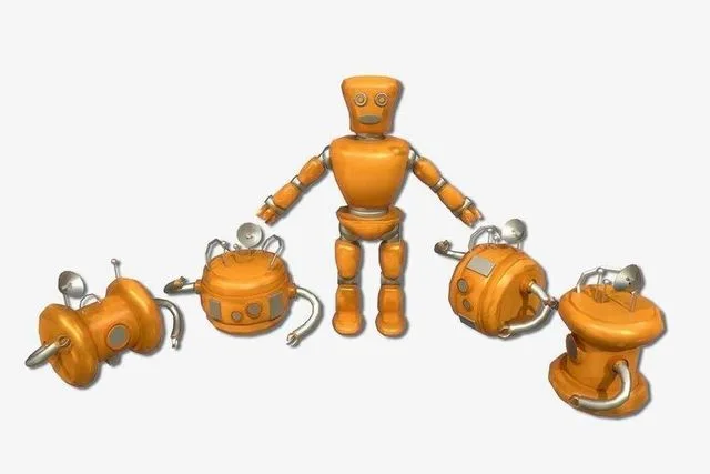 Cartoon Robot – Robotic – Robots set (PBR)