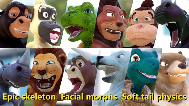 Cartoons Animals Pack 2