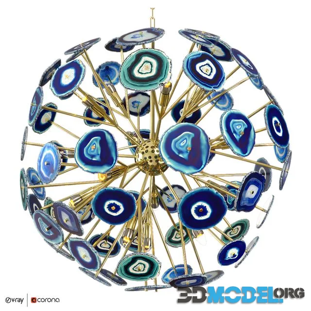 Chandelier BRANQUINHO CHANDELIER AGATE blue