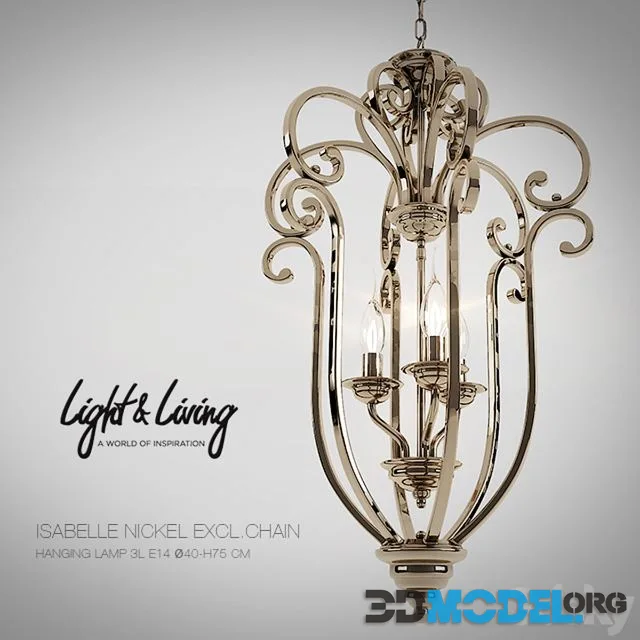 Chandelier Light & Living ISABELLE