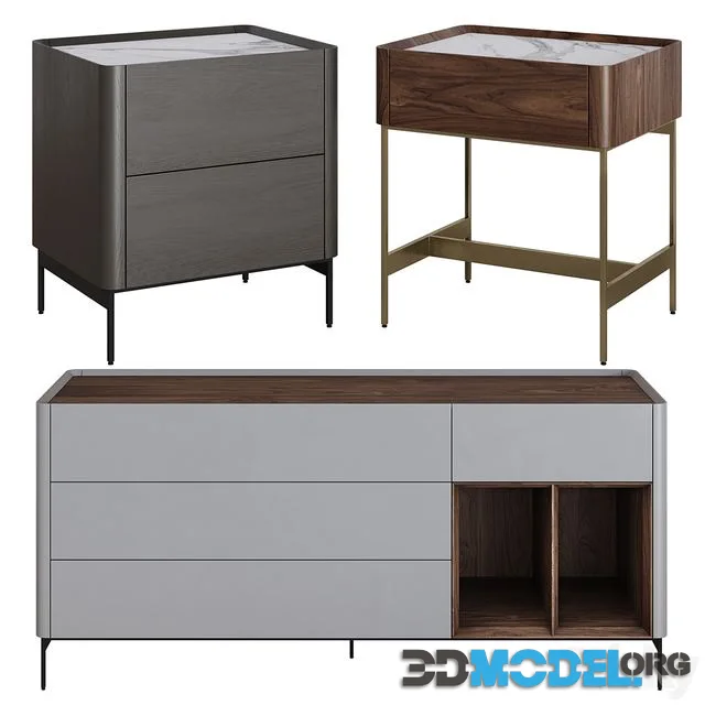Chest of drawers and bedside table Si-Lounge Iris by Furman
