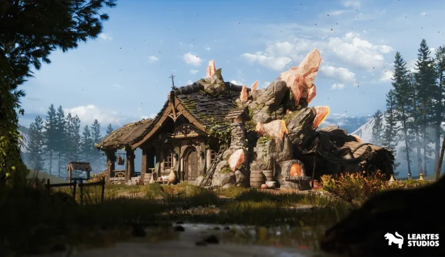 Crystals and Crafting Environment ( House Crafting Medieval Medieval 3D Old 3D )