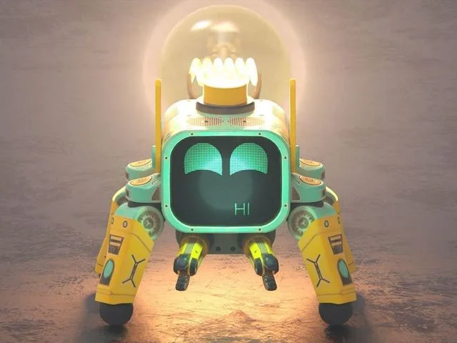 Cute Bot – lampy Low-poly (PBR)