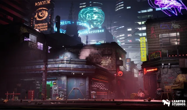 Cyberpunk Kyiv Street Environment ( Cyberpunk Kyiv Street Street Ukraine Slav )