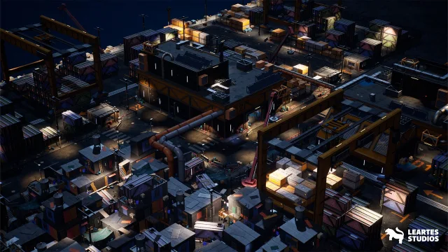 Cyberpunk Port City Environment ( Cyberpunk Port City Cyber Cyperpunk Port 3D )