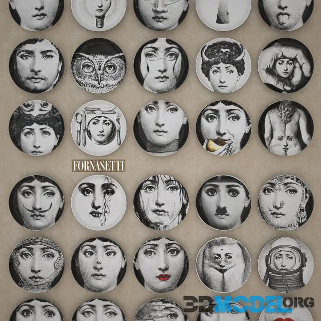 Decorative plates Fabulous Piero Fornasetti