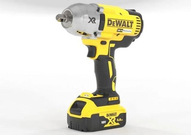 DEWALT DCF899P2 18 V 5 Ah Cordless Impact Wrench Low-poly (PBR)