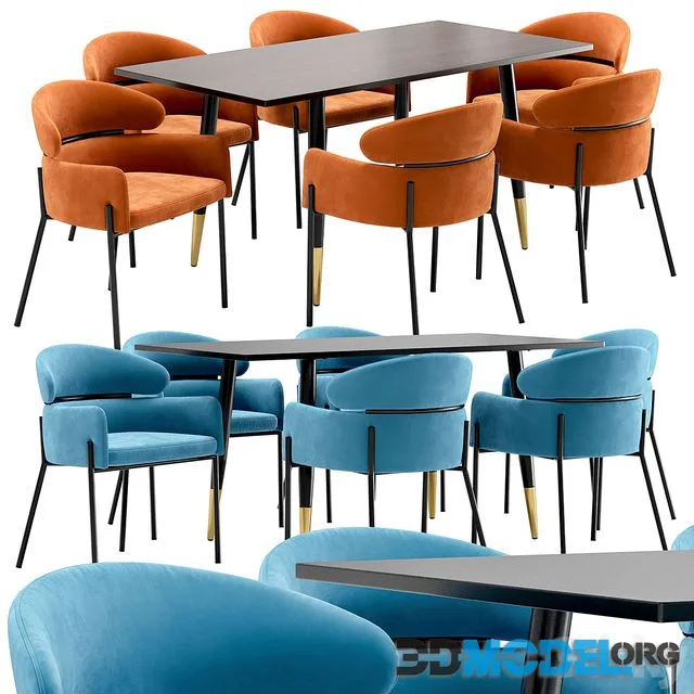 Dining chair Alexia and table Chalawan