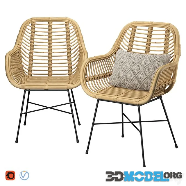 Dining Chair Canora Rattan Natural
