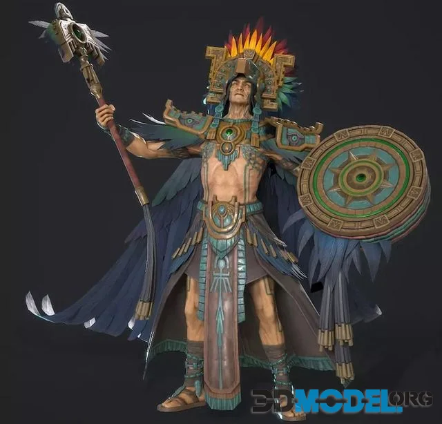 Egyptian wizards Low-poly (PBR)