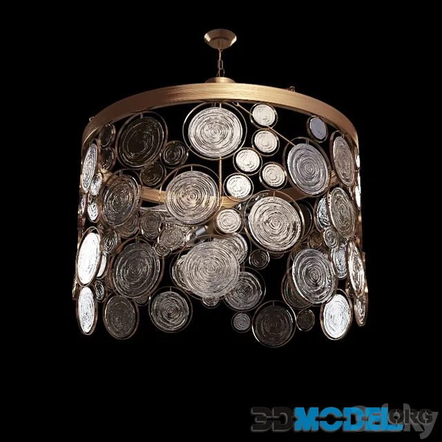 EMERY RECYCLED CHANDELIER EMERY RECYCLED INDOOR OUTDOOR GLASS CHANDELIER