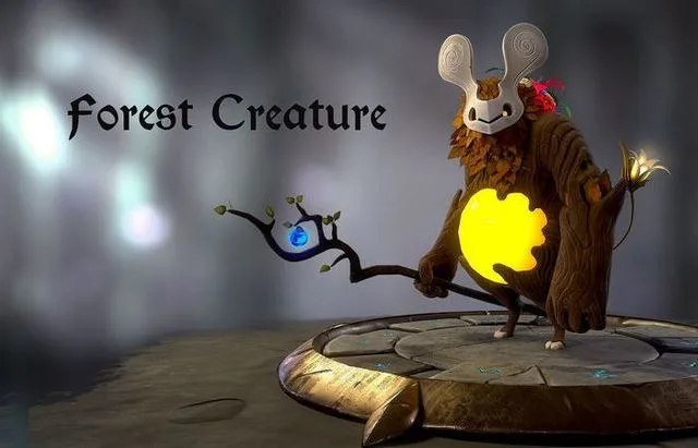Forest Creature Low-poly (PBR)