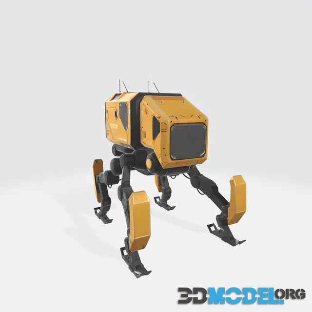 Futuristic Robot Dog – Sci-Fi Quadruped (PBR)