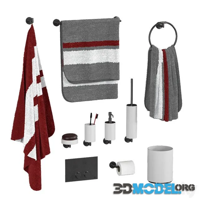 Gessi Anello bathroom accessory set
