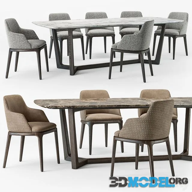 Grace armchair concorde table set