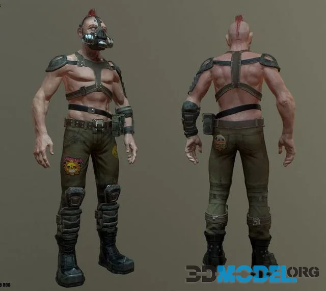 Human Punk Low-poly (PBR)