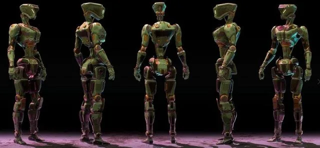 Humanoid Robot GSR050 Low-poly (PBR)
