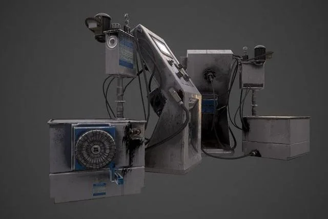 Industrial Computer Low-poly (PBR)