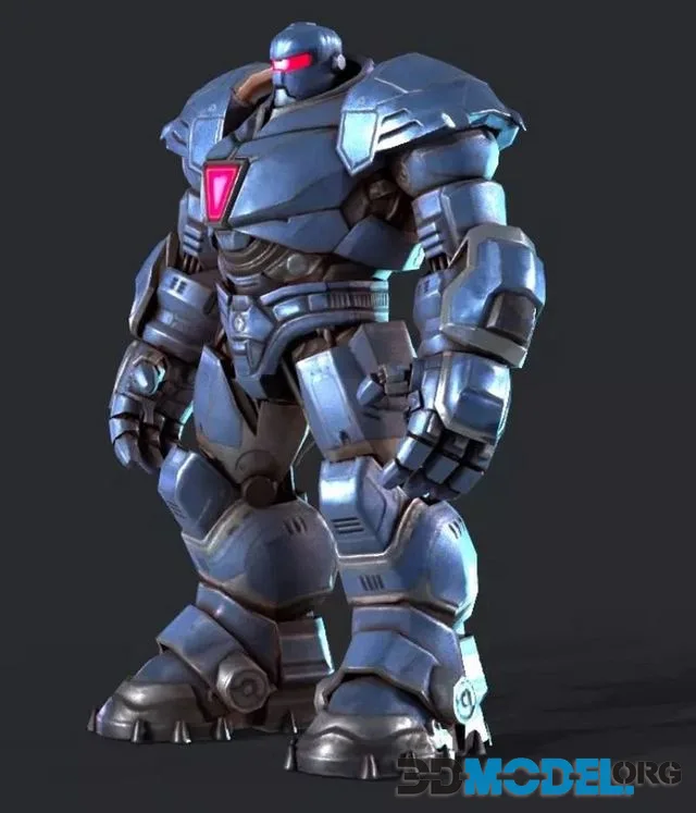 Iron Overlord Robot Low-poly (PBR)