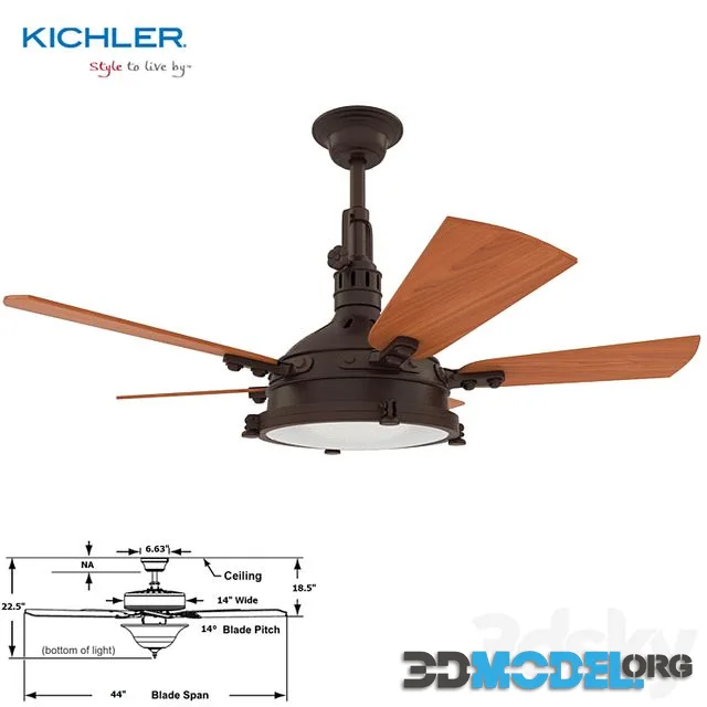 Kichler 44 Hatteras Bay Patio Ceiling Fan