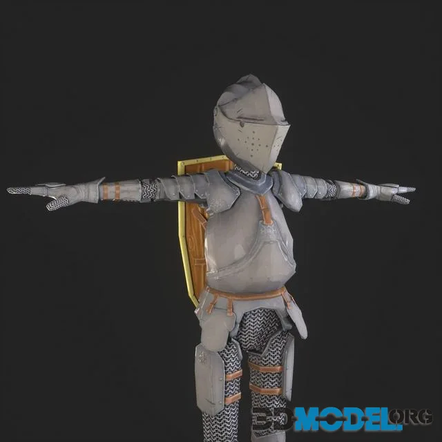 Knight Stylized Low-poly (PBR)