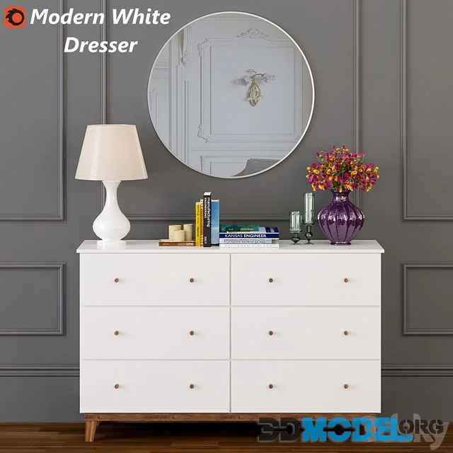 Modern White Dresser