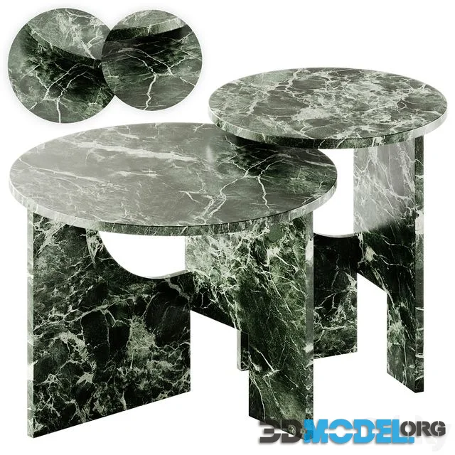 MONDRIAN Round marble coffee table by NICOLINE