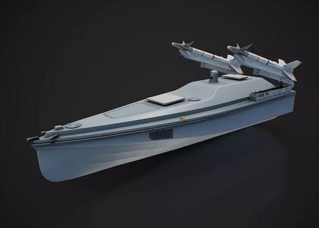 Multi purpose Unmanned Surface Vessel Magura Low-poly (PBR)