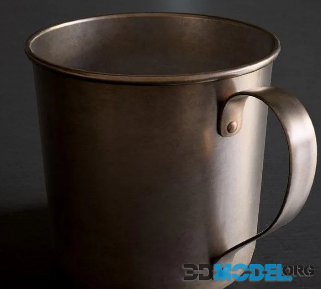 Old Metal Coffee Cup (PBR)